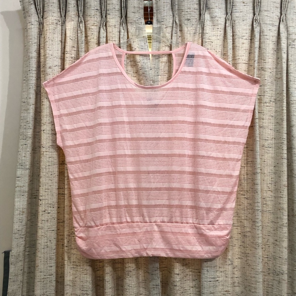 Lane Bryant Striped Dolman Sleeve Keyhole Back Pullover Top - 18/20